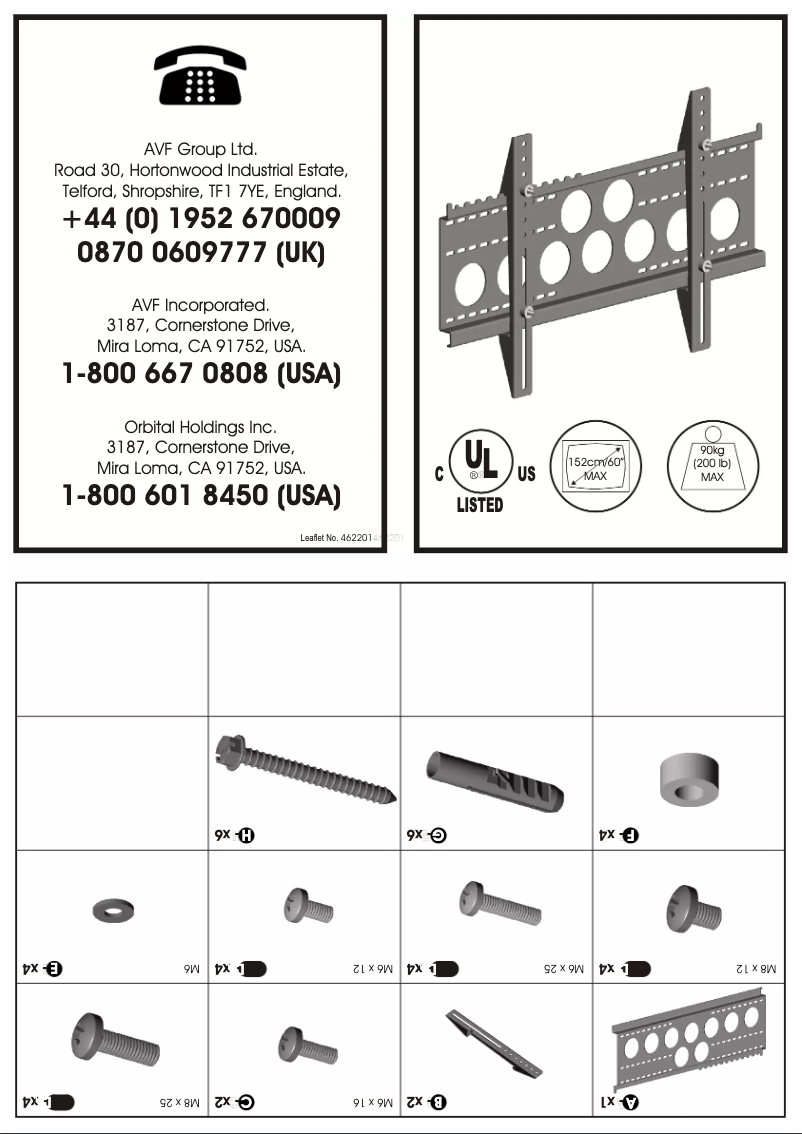 Page 1 de la notice Manuel utilisateur AVF LF000