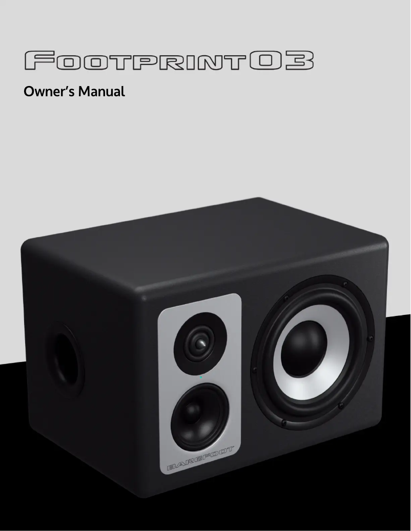 Page 1 de la notice Manuel utilisateur Barefoot Sound Footprint03