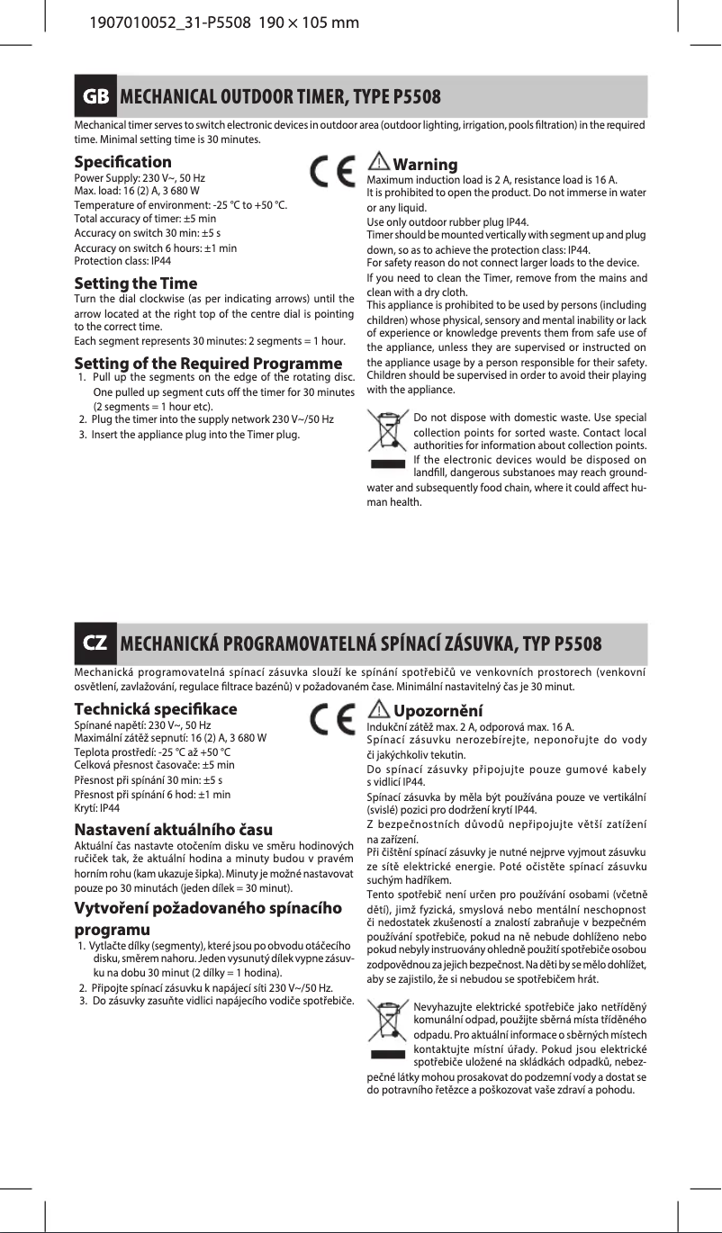 Página 1 del manual Manual de usuario Emos P5508