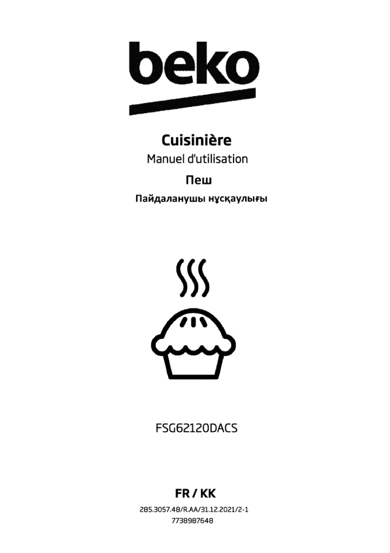 Page 1 de la notice Manuel utilisateur Beko FSG62120DACS
