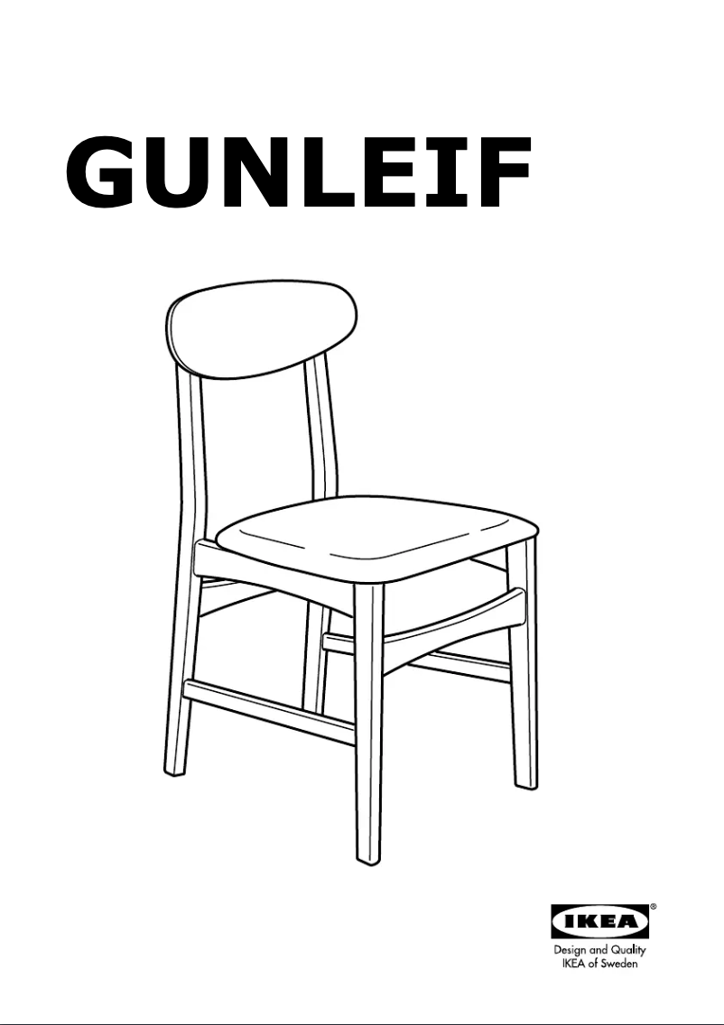 Page 1 de la notice Manuel utilisateur Ikea GUNLEIF 305.748.17