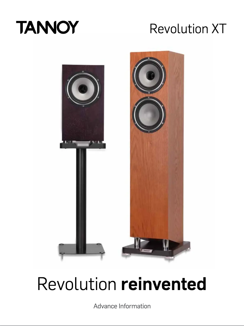 Page 1 de la notice Brochure Tannoy Revolution XT 6F
