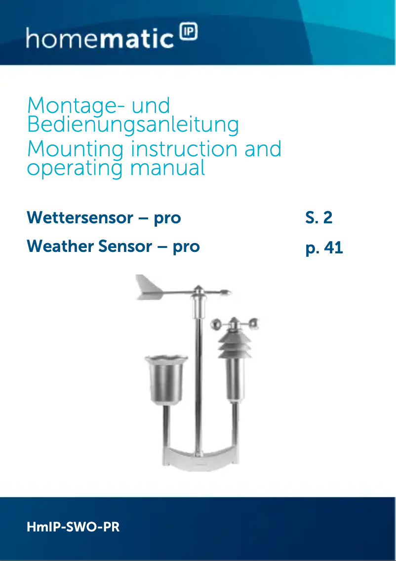 Página 1 del manual Manual de usuario Homematic IP HmIP-SWO-PR