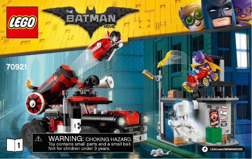 Page 1 de la notice Consignes visuelles Lego Batman Movie 70921