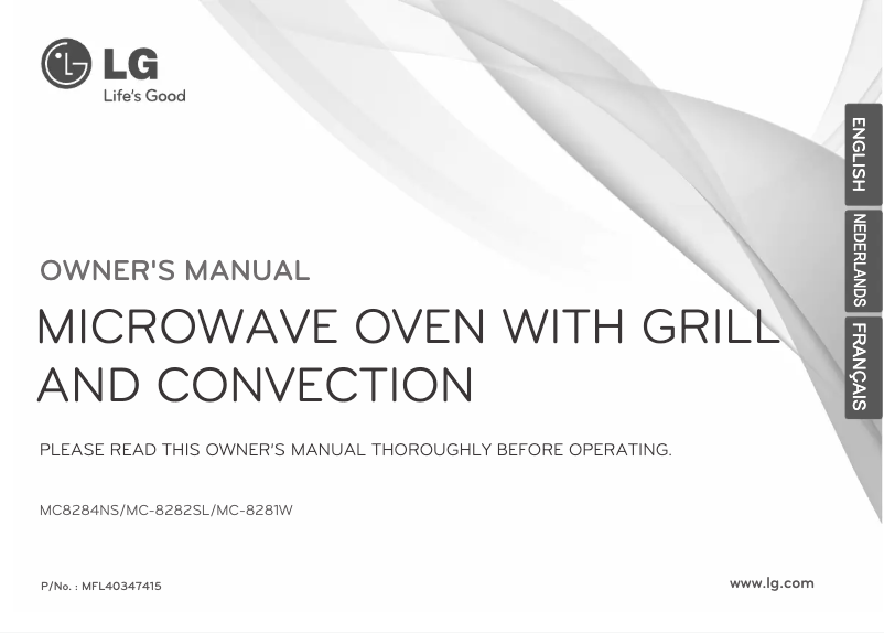 Page 1 de la notice Manuel utilisateur LG MC8284NS