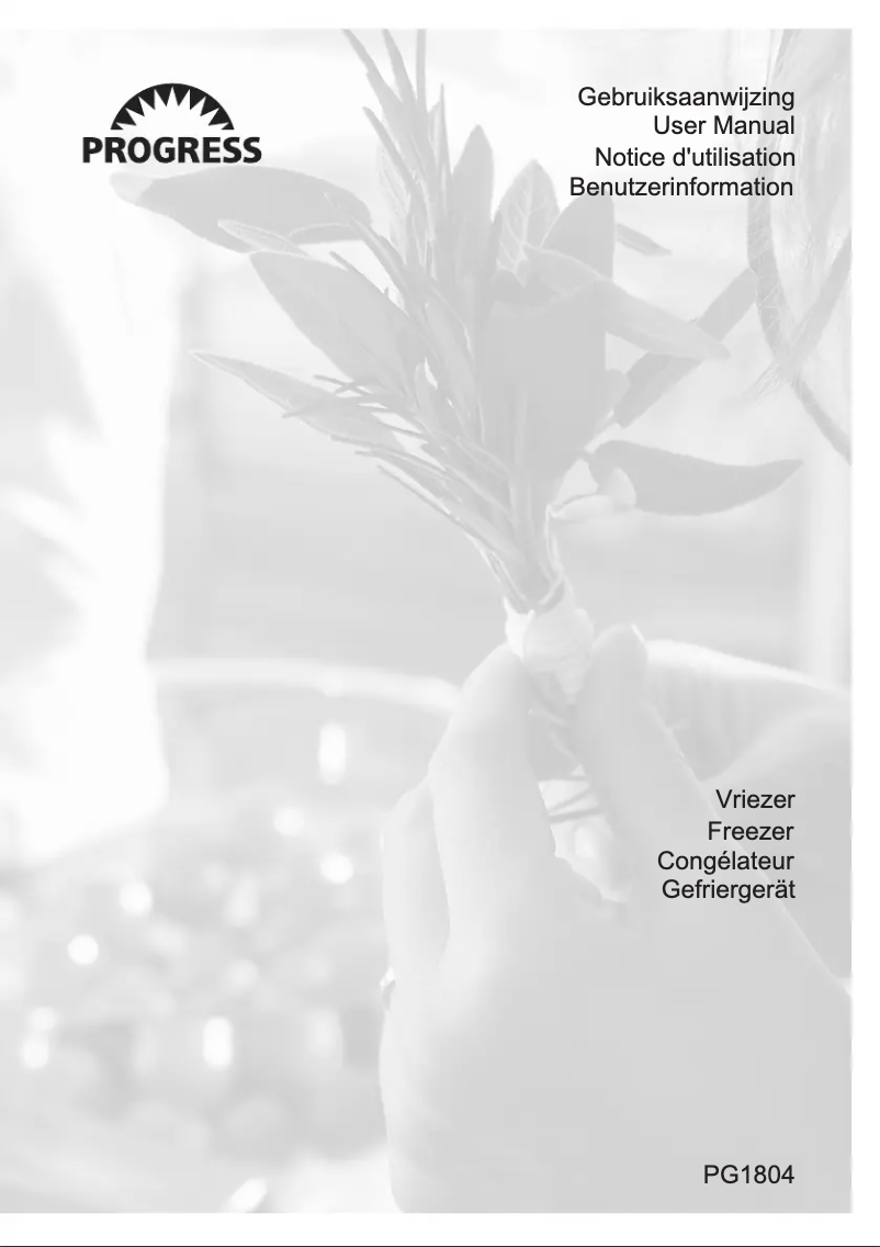 Page 1 de la notice Manuel utilisateur Progress PG1804