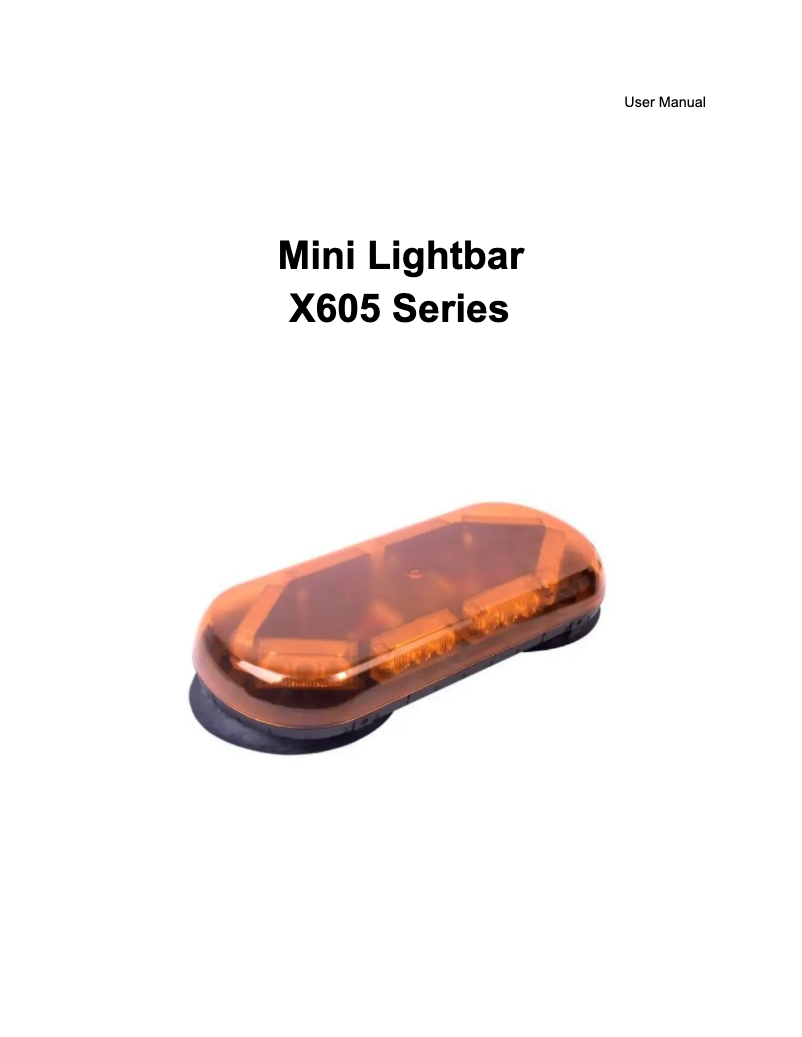 Page 1 of the manual User Manual Epcom X605-B