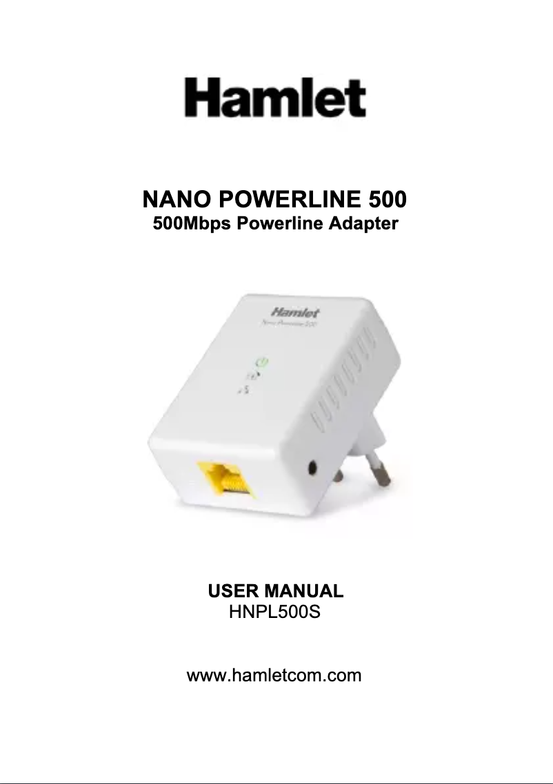 Page 1 de la notice Manuel utilisateur Hamlet HNPL500S