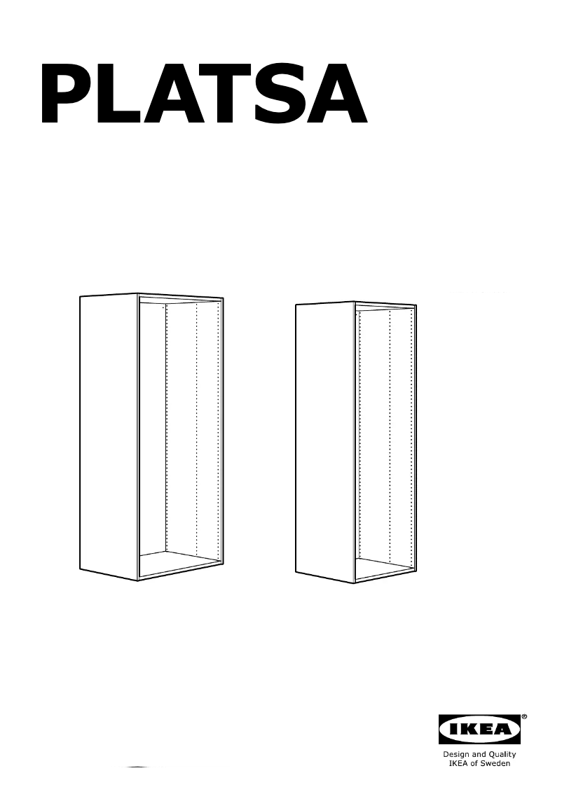 Page 1 de la notice Mode d'emploi Ikea PLATSA