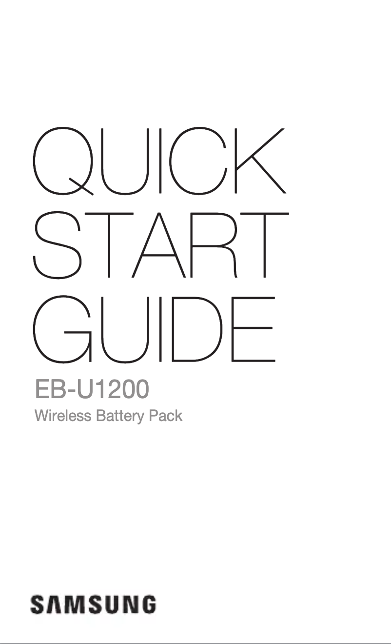 Page 1 de la notice Manuel utilisateur Samsung EB-U1200