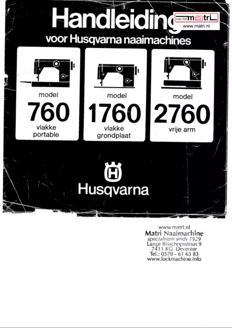 Page 1 of the manual User Manual Husqvarna 1760