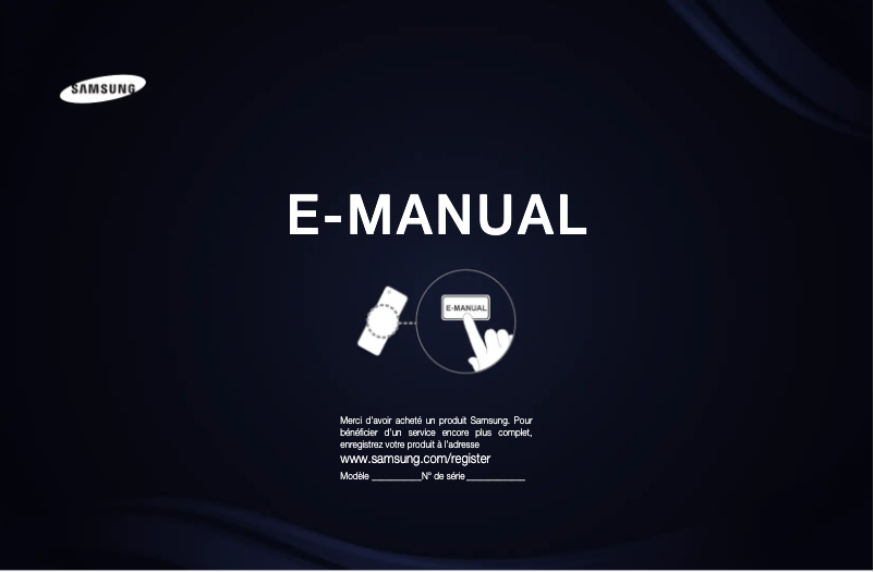 Page 1 de la notice Manuel utilisateur Samsung UA55D6600WN