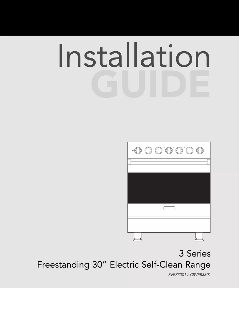 Page 1 de la notice Guide d'installation Viking RVER33015BFW