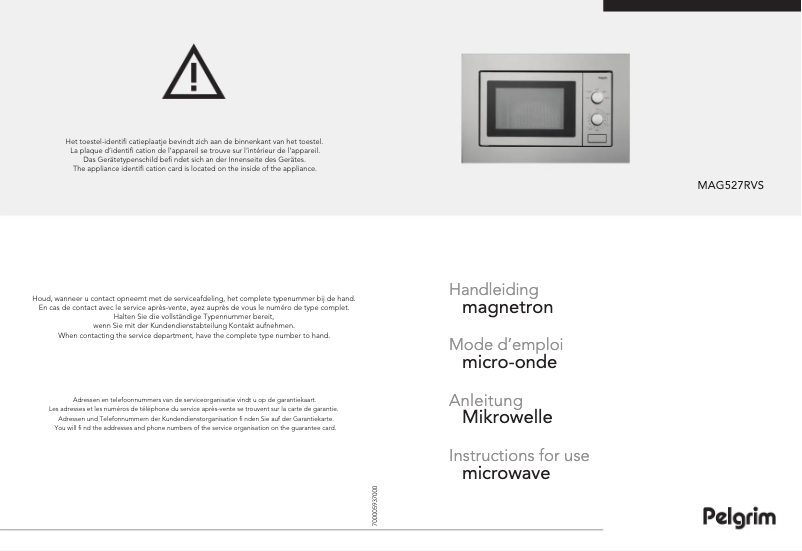 Page 1 de la notice Manuel utilisateur Pelgrim MAG527