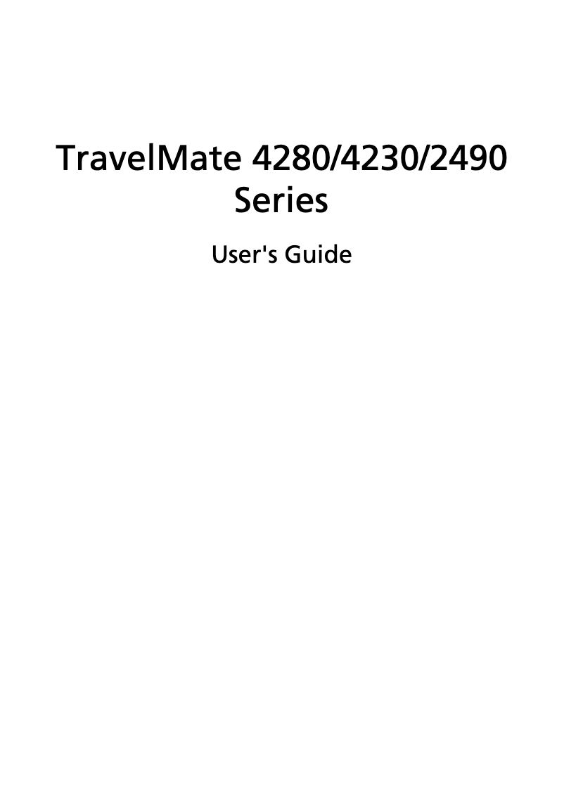 Page 1 de la notice Manuel utilisateur Acer TravelMate 4230