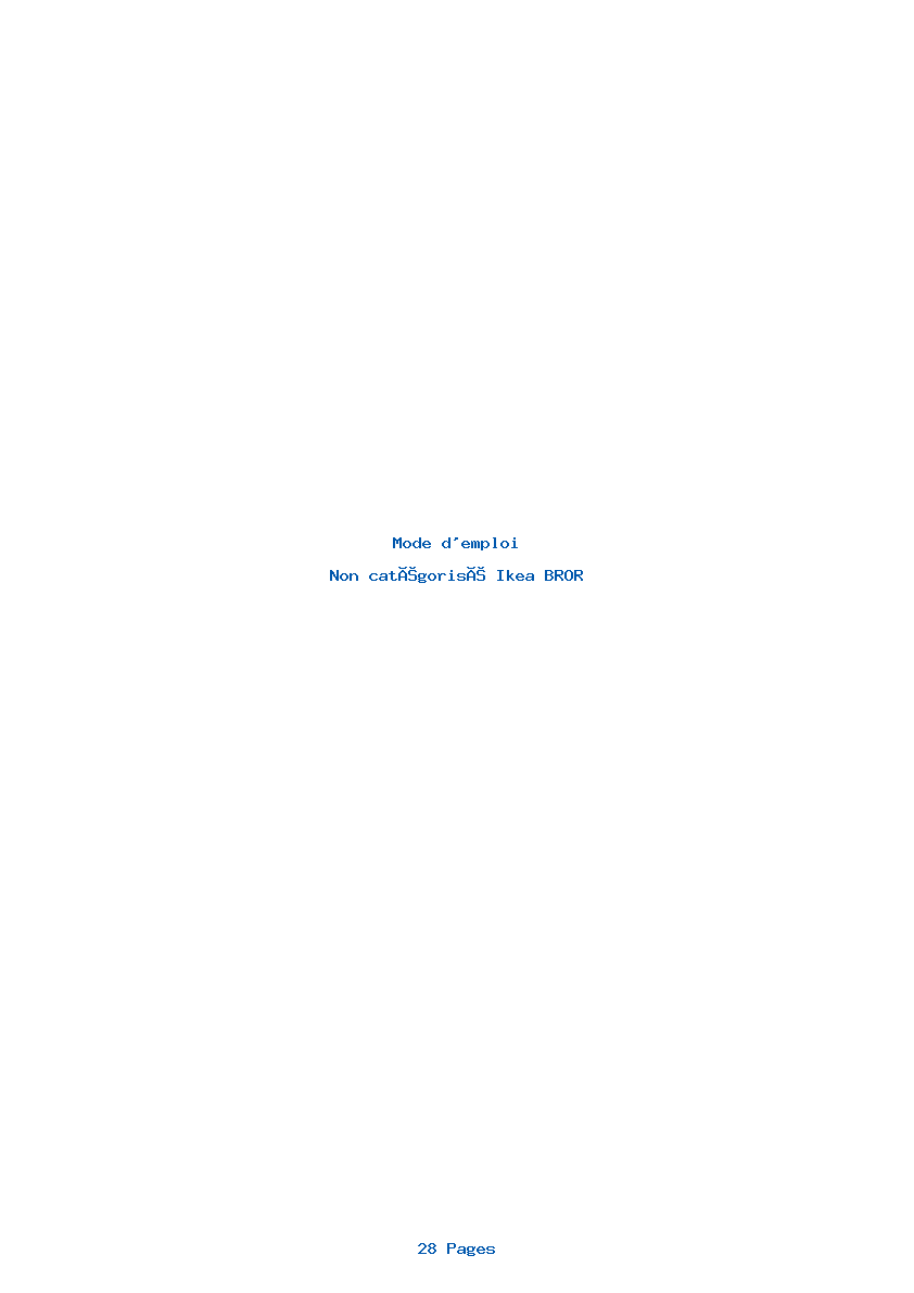 Page 1 de la notice Mode d'emploi Ikea BROR
