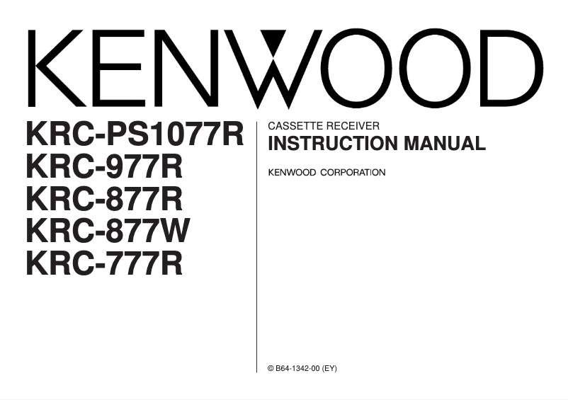 Page 1 de la notice Manuel utilisateur Kenwood KRC-777R