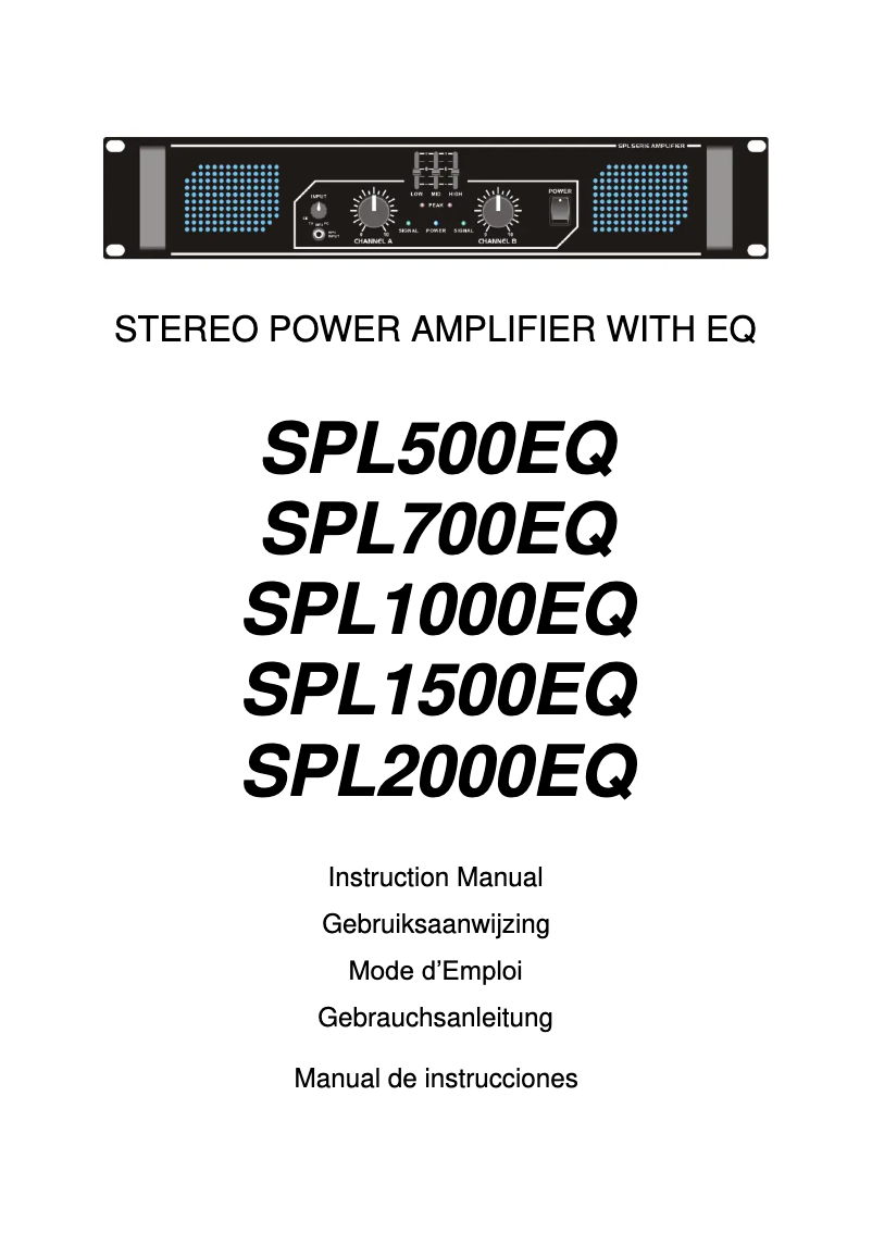Page 1 de la notice Manuel utilisateur Skytec SPL700EQ