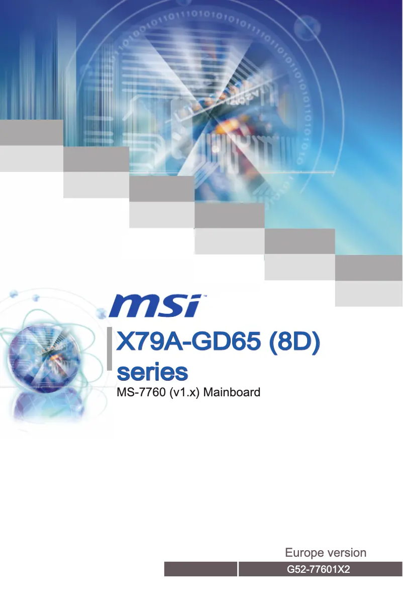 Page 1 de la notice Manuel utilisateur MSI X79A-GD65 (8D)