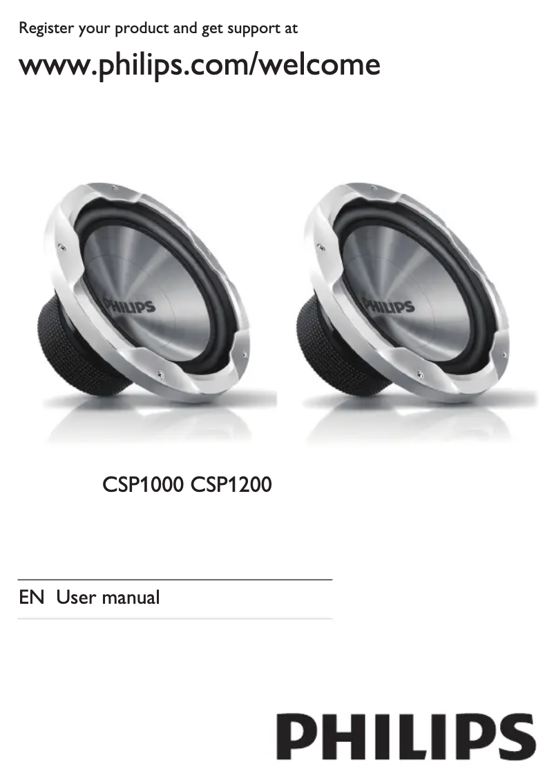 Página 1 del manual Manual de usuario Philips CSP1000