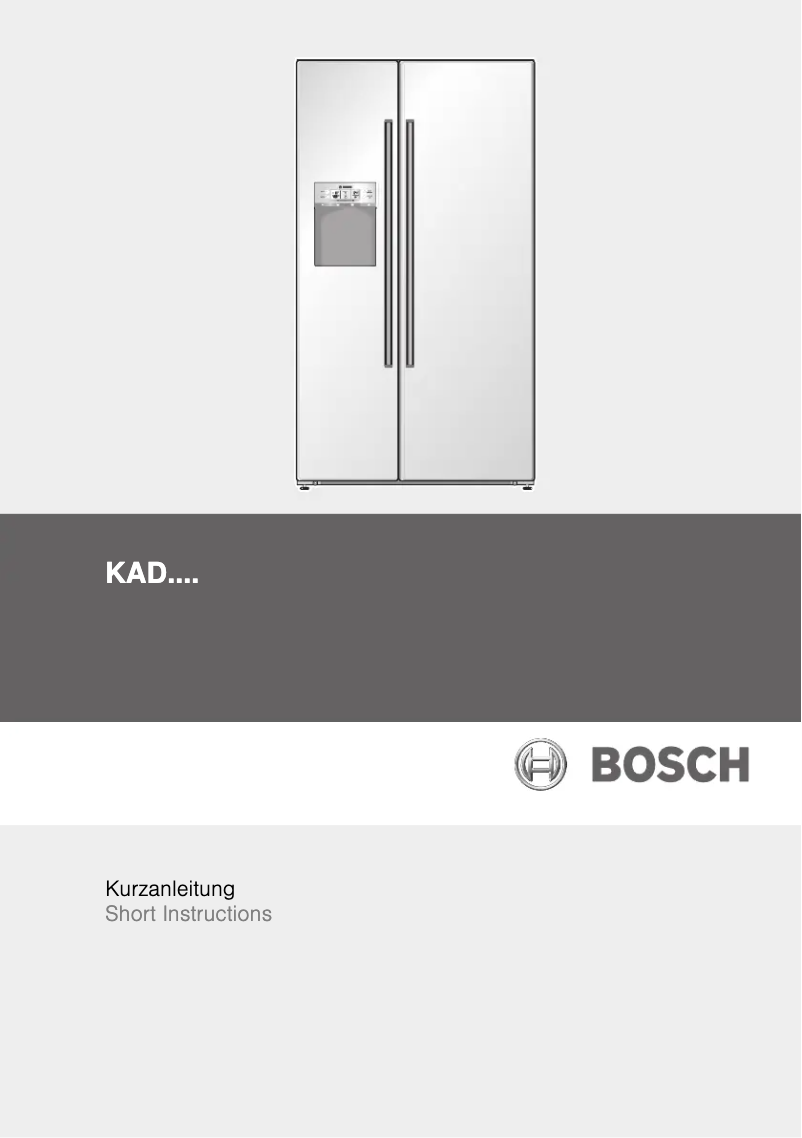 Page 1 de la notice Manuel utilisateur Bosch KAD63A70