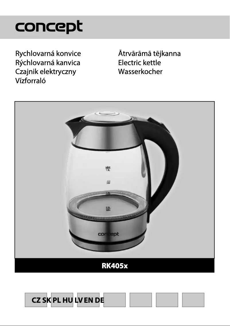 Page 1 de la notice Manuel utilisateur Concept RK4055