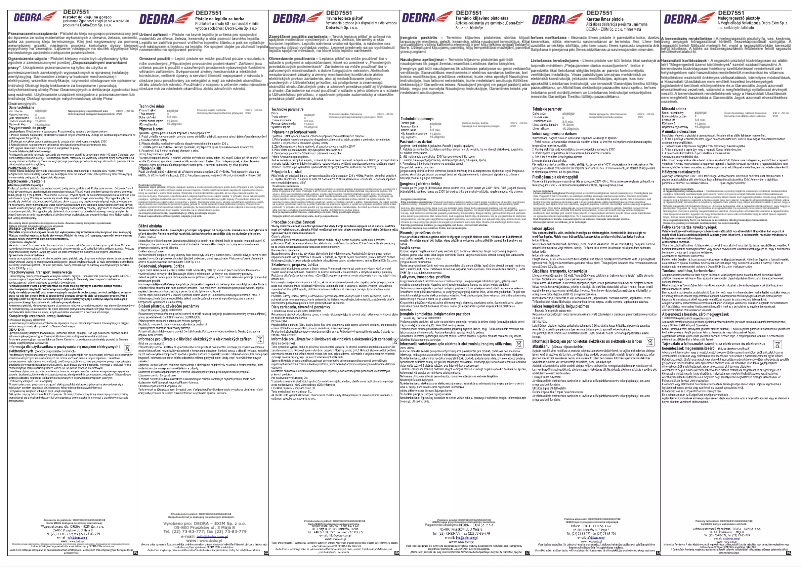 Page 1 of the manual User Manual DEDRA DED7551