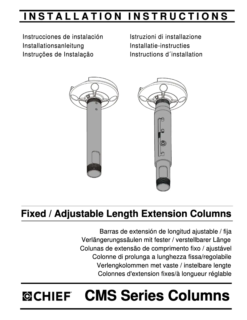 Page 1 de la notice Manuel utilisateur Chief CMS0608W