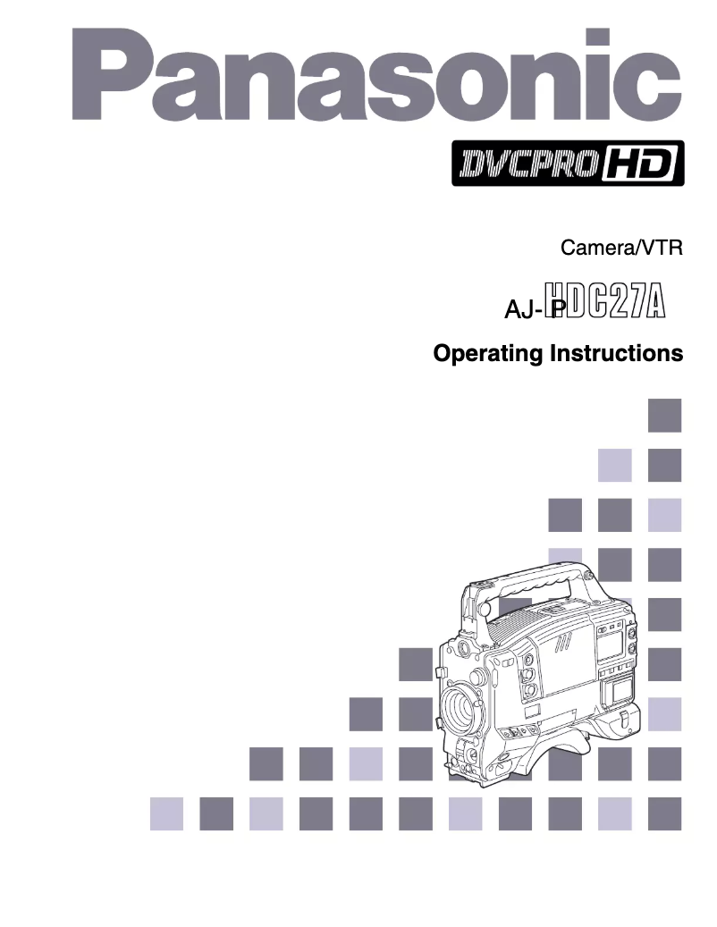 Página 1 del manual Manual de usuario Panasonic AJ-HDC27A