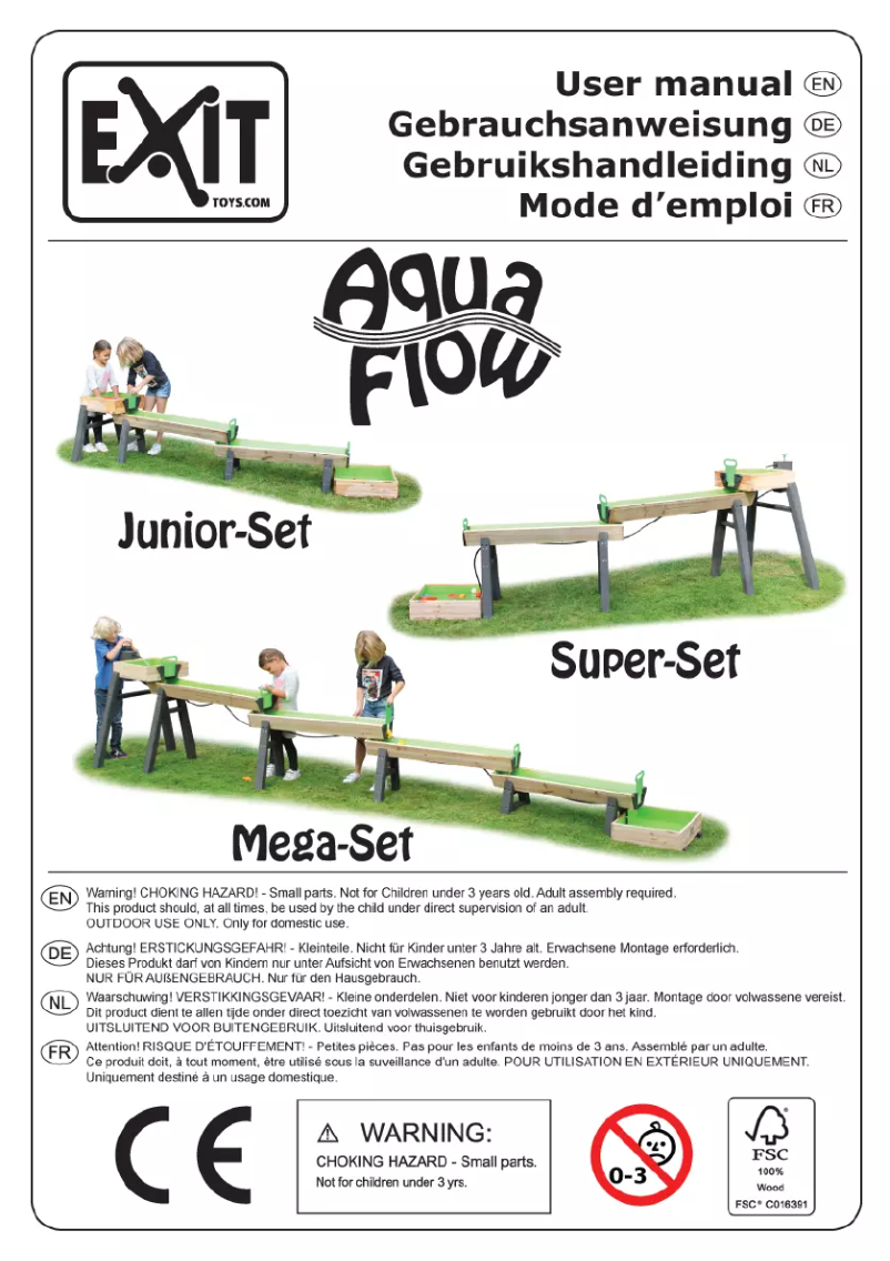 Page 1 de la notice Manuel utilisateur EXIT AquaFlow