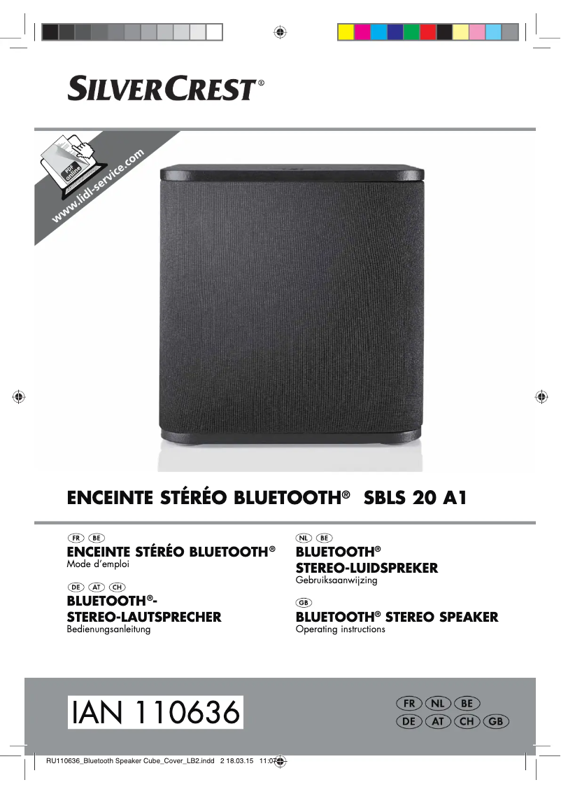 Page 1 de la notice Manuel utilisateur SilverCrest SBLS 20 A1