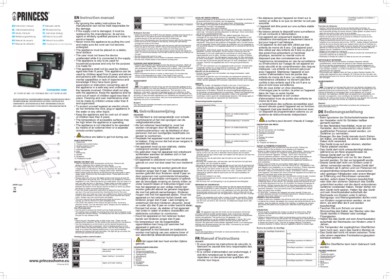 Page 1 de la notice Manuel utilisateur Princess 112761