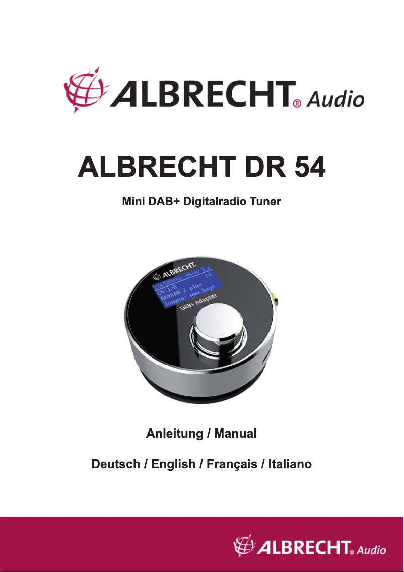 Página 1 del manual Manual de usuario Albrecht DR 54 Mini