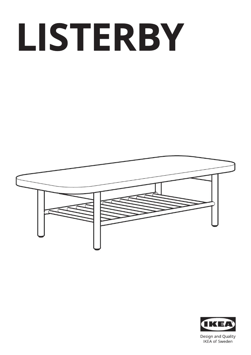 Page 1 de la notice Manuel utilisateur Ikea LISTERBY 605.468.42