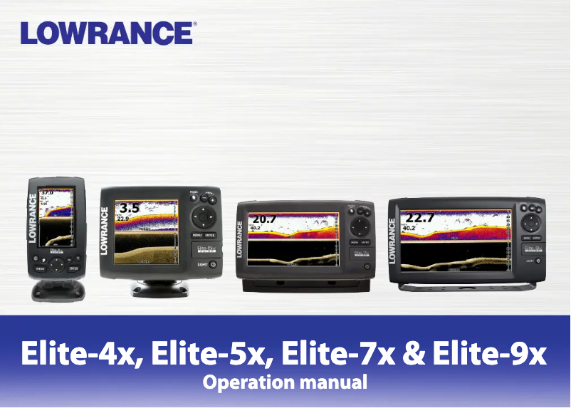 Page 1 de la notice Manuel utilisateur Lowrance Elite-7x
