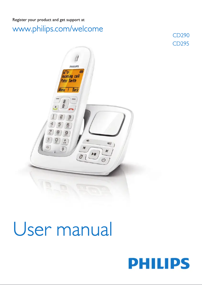 Page n°1 - Mode d'emploi Philips BeNear CD2901WS