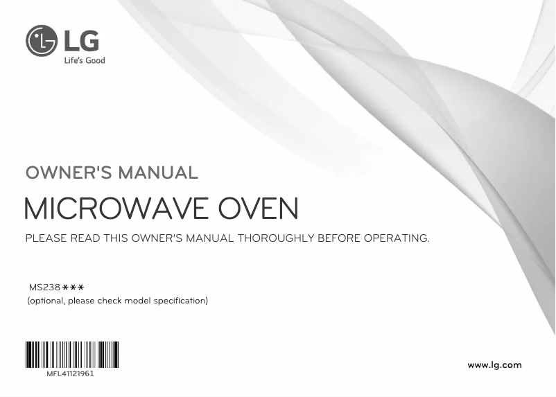 Page 1 de la notice Manuel utilisateur LG MS238
