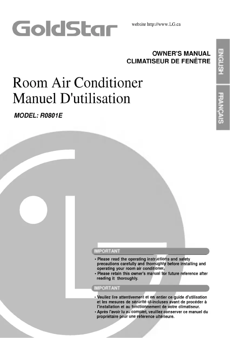 Página 1 del manual Manual de usuario LG R0801E