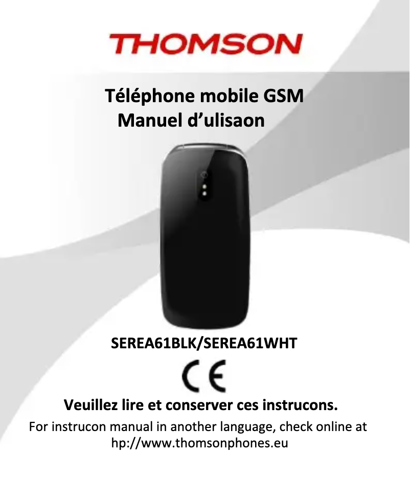 Página 1 del manual Manual de usuario Thomson Serea 61