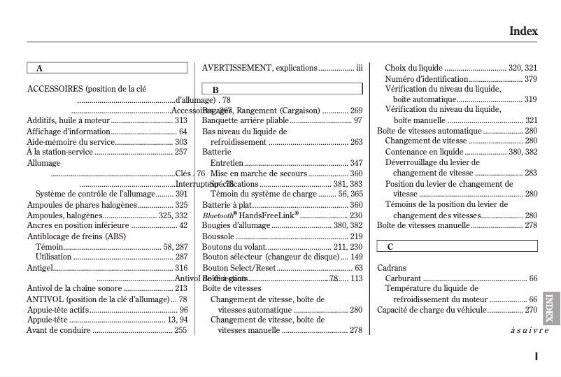 Página 1 del manual Manual de usuario Honda Accord (2010)