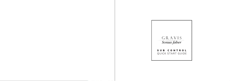 Página 1 del manual Guía de inicio rápido Sonus Faber Gravis III
