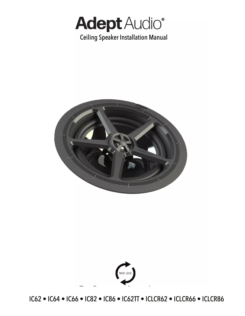 Page 1 de la notice Manuel utilisateur Adept Audio IC62TT