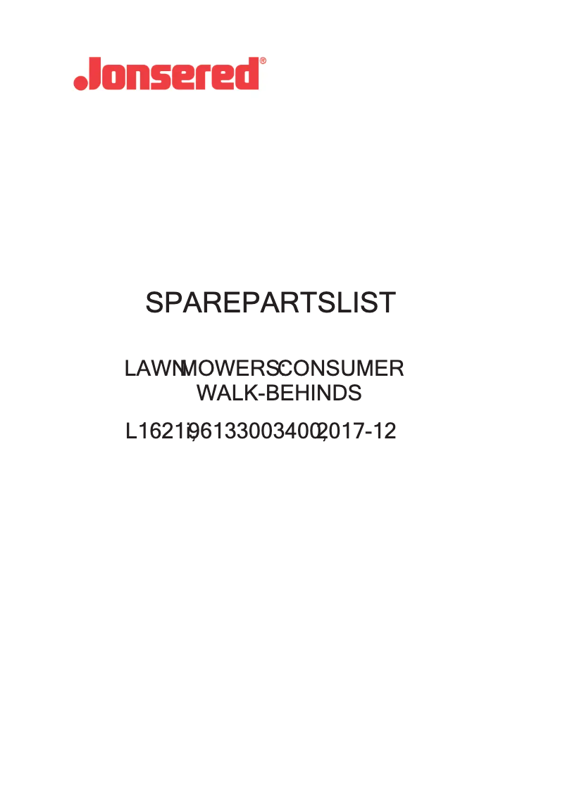 Page 1 de la notice Manuel utilisateur Jonsered L1621i