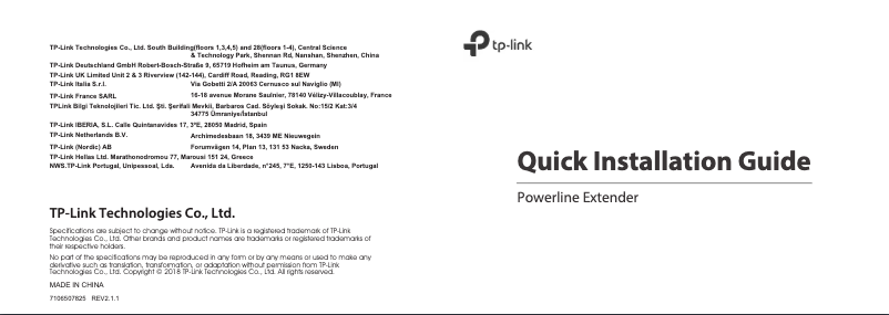 Page 1 de la notice Manuel utilisateur TP-Link TL-WPA8635P
