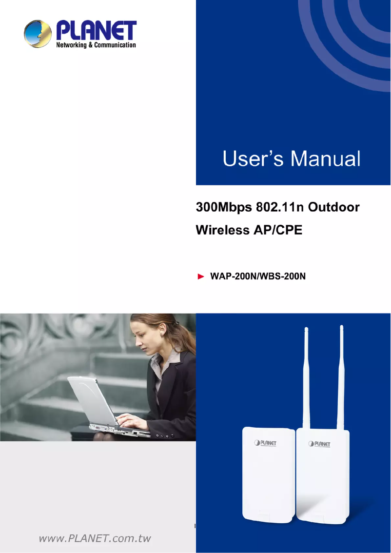 Page 1 de la notice Manuel utilisateur Planet WAP-200N