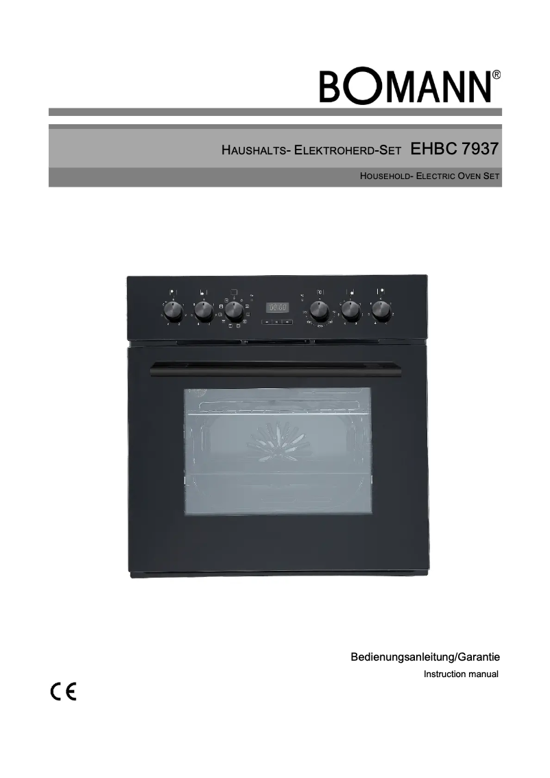 Page 1 de la notice Manuel utilisateur Bomann EHBC 7937