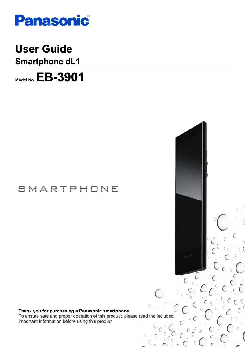 Página 1 del manual Manual de usuario Panasonic Eluga DL1