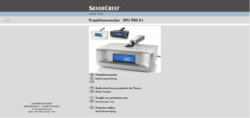 Page 1 de la notice Manuel utilisateur SilverCrest SPU 900 A1