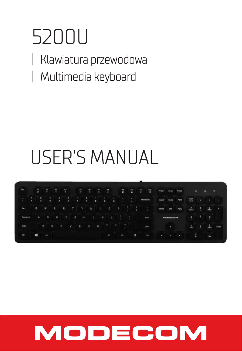 Page 1 of the manual User Manual ModeCom 5200U