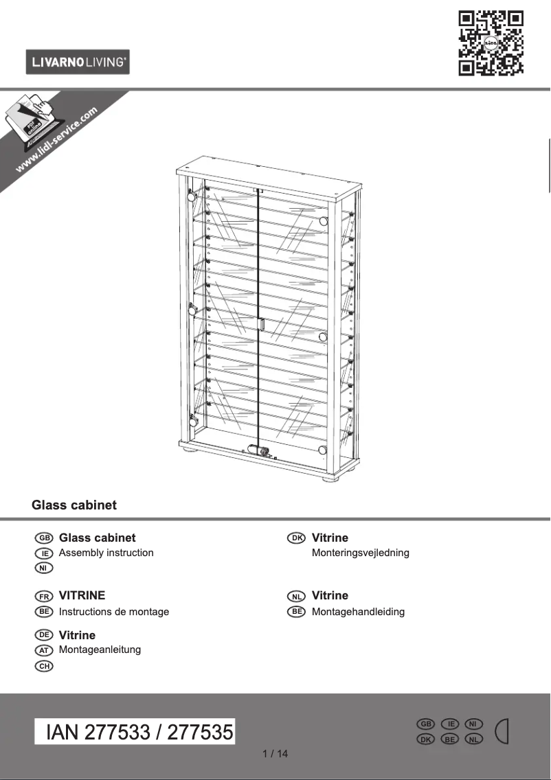 Page 1 de la notice Manuel utilisateur Livarno Lux IAN 277535